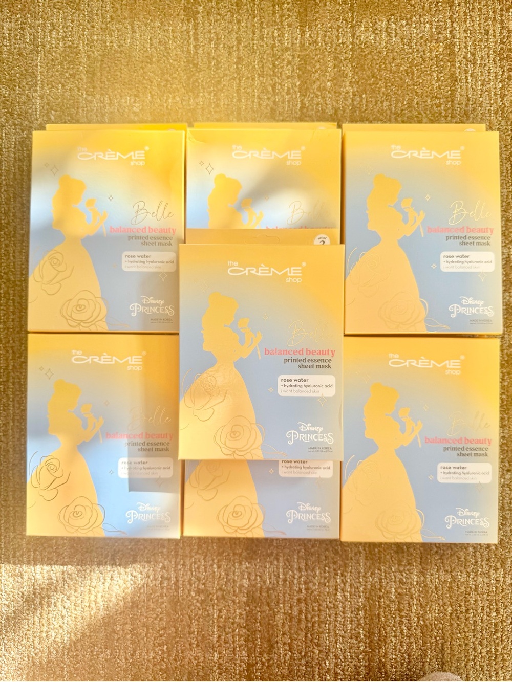 Disney Belle Set of 3 Facial Sheet Masks Per Pack The Crème Shop (7 Packs)